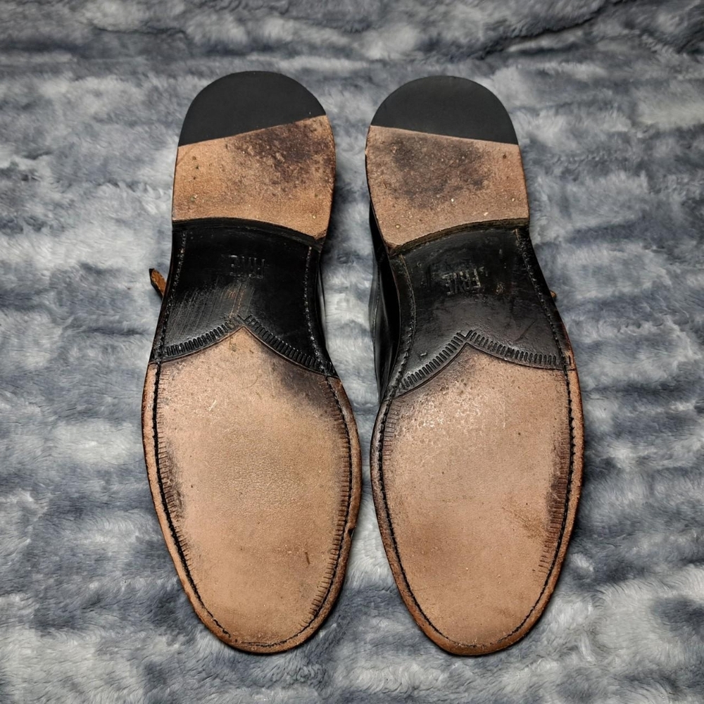 Frye Men's Black Leather Double Monk Strap Shoes Size 8.5D - Picture 3 of 8